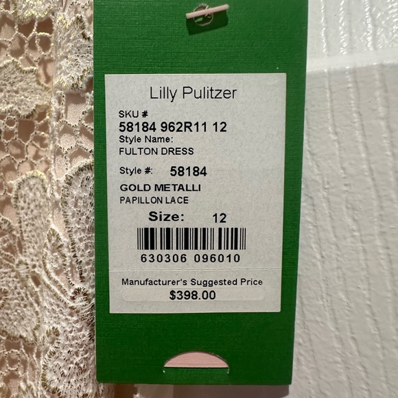 Lilly Pulitzer Gold Sheath Mini Dress Sleeveless Scoop Neck - Picture 3 of 6